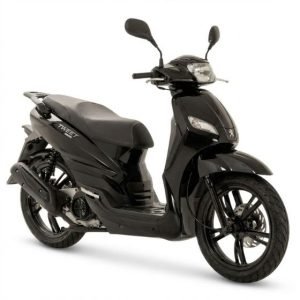 Noleggio scooter elegante Peugeot Tweet 125cc Nero a ruota alta a Positano - Fratelli Milano