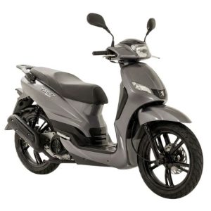 Modern Grey Peugeot Tweet 125cc high-wheel scooter rental in Positano - Fratelli Milano